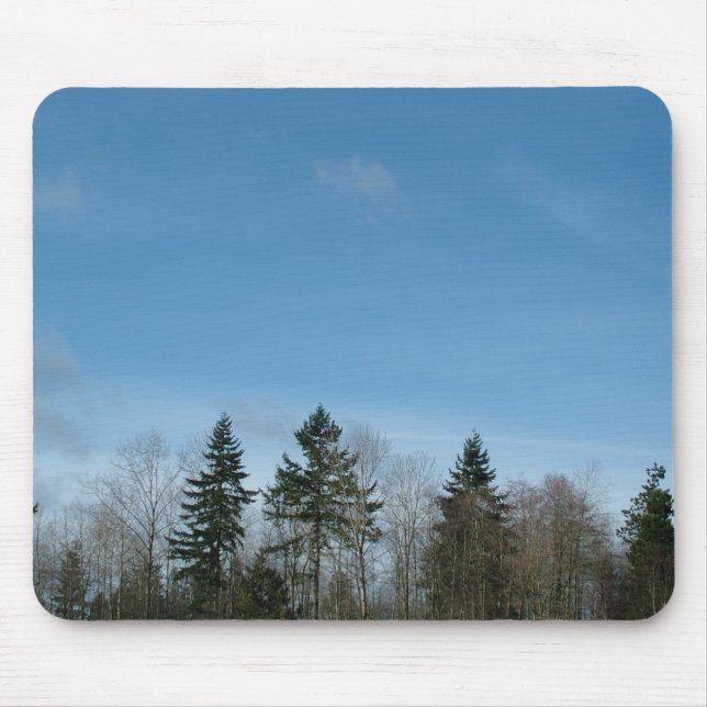 Winterbäume und blauer Himmel Mousepad (Vorne)