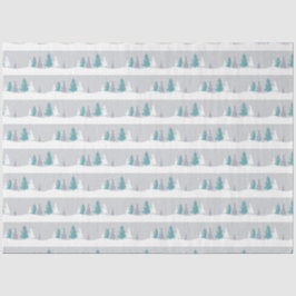 Winterbäume und schneeweiße Muster Seidenpapier