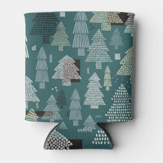 Winterbäume, Weihnachtsmuster der Jahrtausende. Dosenkühler