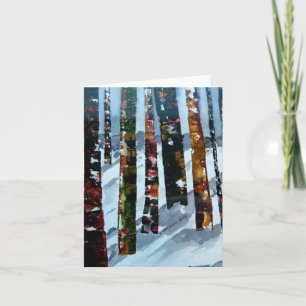 Winterbaumen Leere Mitteilungskarten