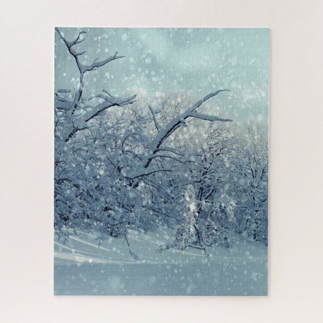 Winterbaumlandschaft Puzzle (Vertikal)