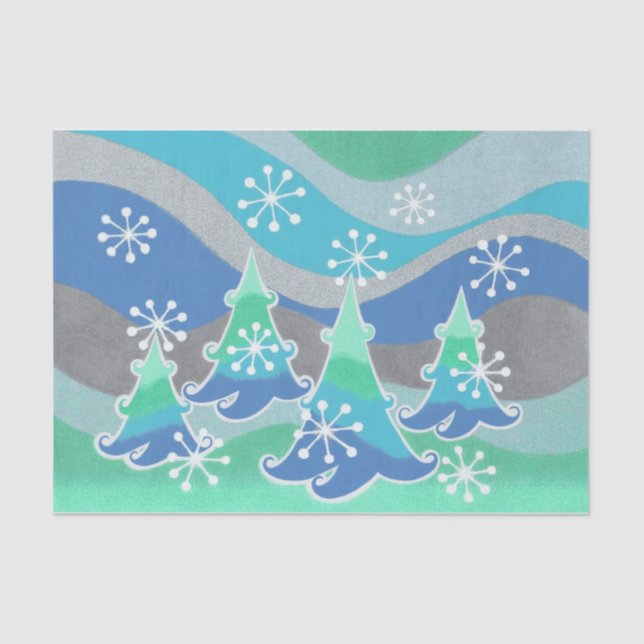 Winterbaumpapier Seidenpapier (Vorderseite)