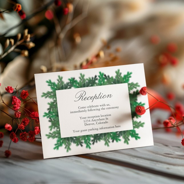 Winterbaumzweige Hochzeitskarte Begleitkarte (Von Creator hochgeladen)