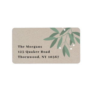 Winterbeeren Adressaufkleber