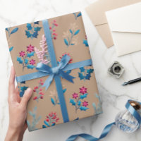 Winterbeeren und Grünzeug Geschenkpapierrolle