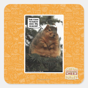 Winterbereit Quadratischer Aufkleber