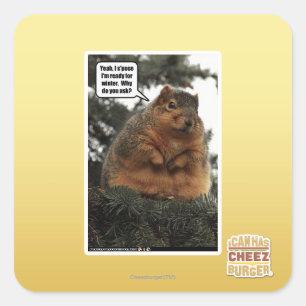 Winterbereit Quadratischer Aufkleber