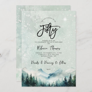 Winterberg 50. Geburtstagseinladung Einladung