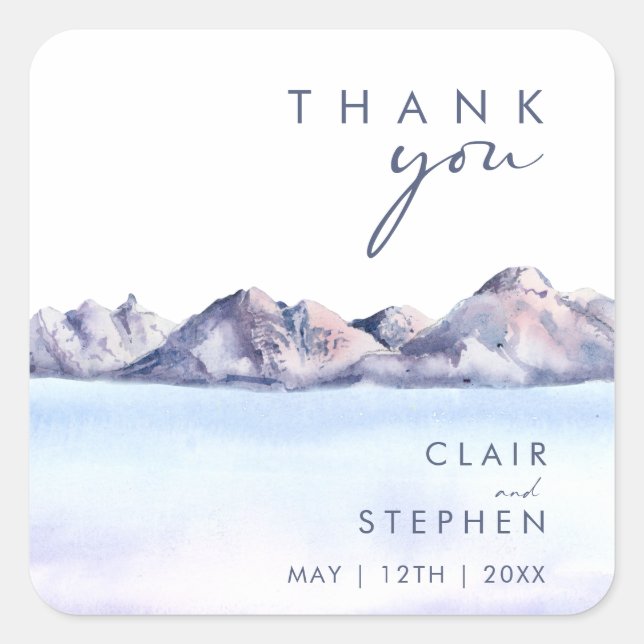 Winterberg Danke Gastgeschenk Hochzeit Aufkleber (Vorderseite)