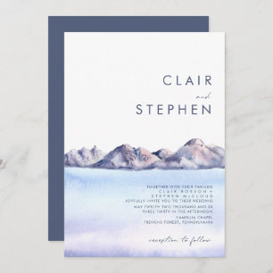 Winterberg in einem Hochzeitspaziergang Einladung