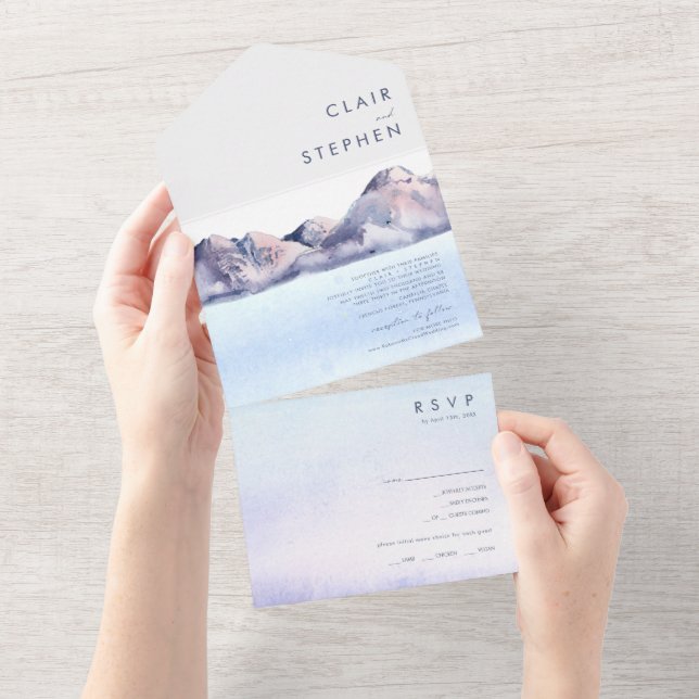 Winterberg in einer Einladung (Abreißen)