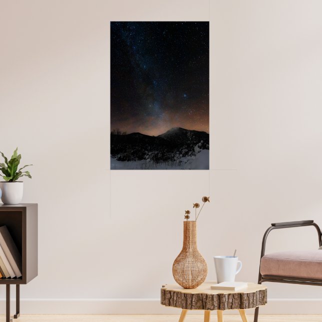 Winterberg Snežnik unter dem Sternenhimmel Poster (Wohnzimmer 3)