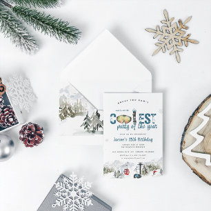 Winterberg   Snowboarden Skifahren Party Einladung