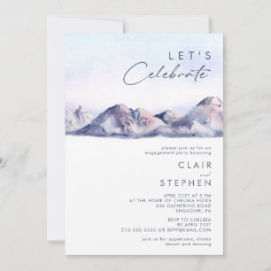 Winterbergsonnenuntergang Feiern Einladung