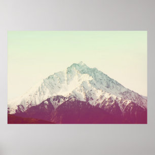 Winterbergspitze, Vintager Hipster-Filter Poster