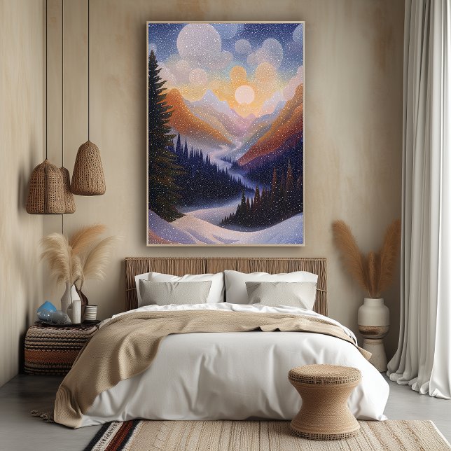 Winterbergtal im Pointillistischen Stil Poster (Von Creator hochgeladen)