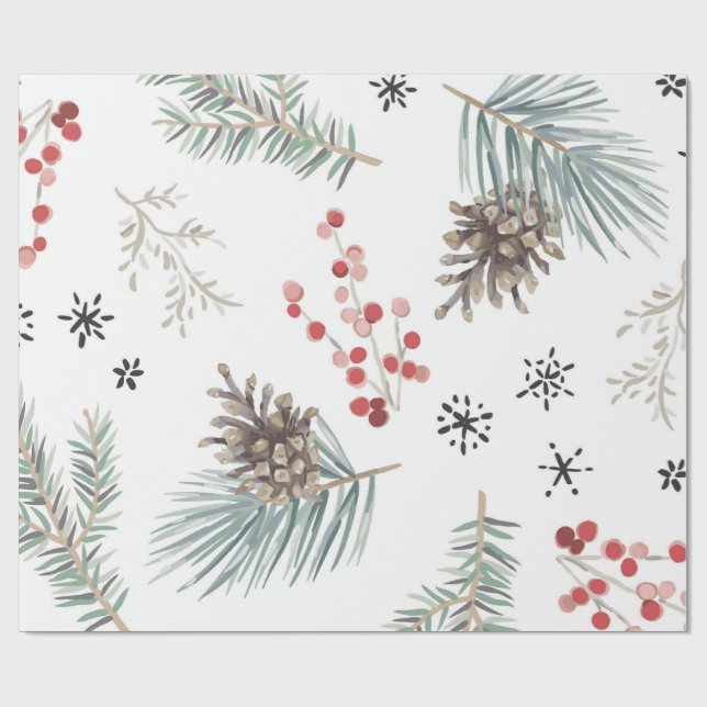 Winterberries Geschenkpapier (Flach)
