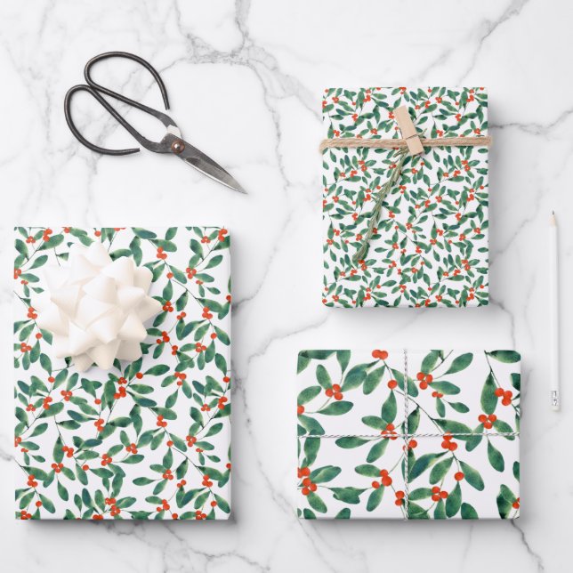 Winterberry (Classic) Geschenkpapier Set (Vorderseite)