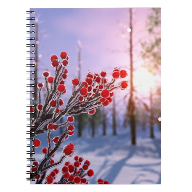 Winterberry im EisNotebook Notizblock (Vorderseite)