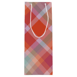 Winterberry plaid geschenktüte für weinflaschen