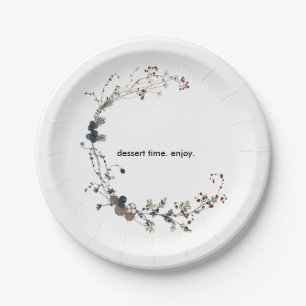 Winterberry Rustic Boho Wildblume Gardens Dessert Pappteller