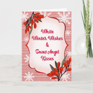 Winterberry White Winter wünscht Snow Angel Kisses Karte