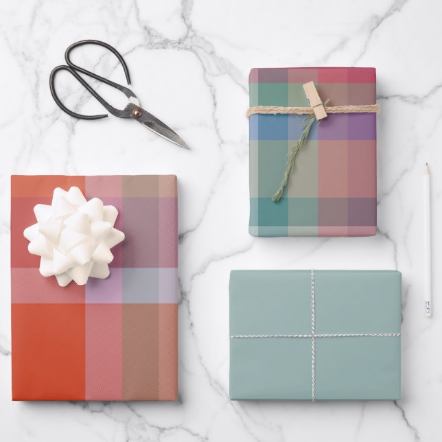 Winterberry Wrapping Paper Flat Sheet Set of 3 Geschenkpapier Set (Vorderseite)