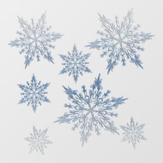 Winterblau Fensteraufkleber