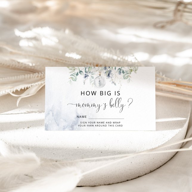 Winterblau wie groß ist der Bauch der Mama Begleitkarte (Von Creator hochgeladen)