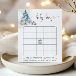 Winterblaue Kiefernbäume Bingospiel