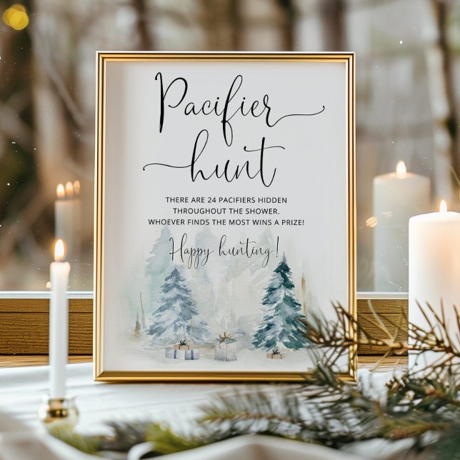 Winterblaue Schnuller-Jagd Kinderduschenspiel Poster (Von Creator hochgeladen)