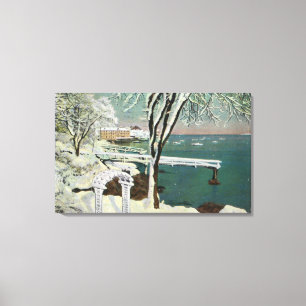 Winterblick auf den Hafen von Marblehead Leinwanddruck