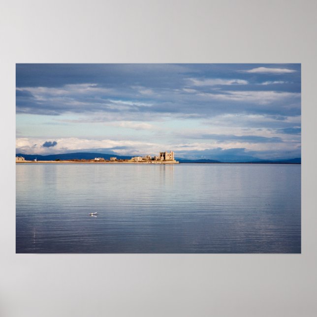 Winterblick Piel Island Morecambe Bay Cumbria Poster (Vorne)