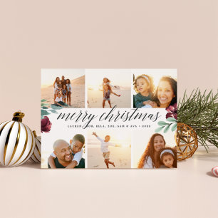 Winterblumen   Multi Foto Holiday Card Feiertagskarte