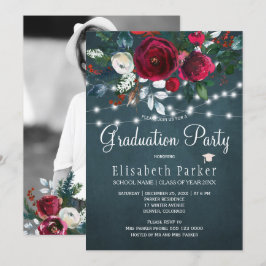 Winterblumenkirchliche Graduierungsparty in Bordea Einladung