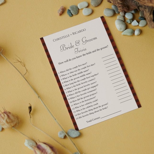 Winterbräutigam-Trivia-Brautparty-Spielkarte Ankündigung (Von Creator hochgeladen)