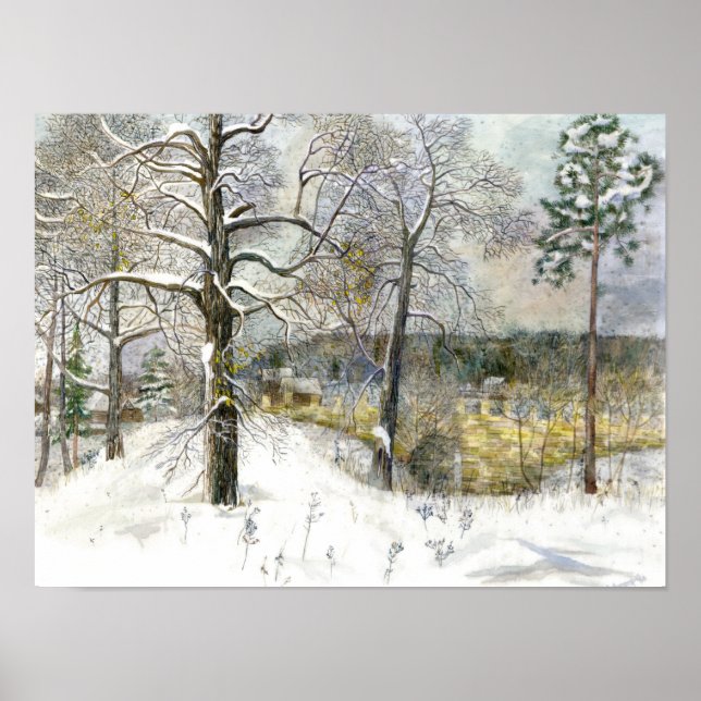 Winterbrücke Poster (Vorne)