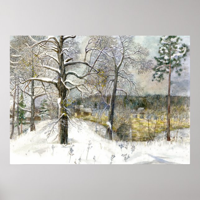 Winterbrücke Poster (Vorne)