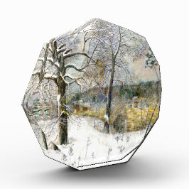 Winterbrücke Wasserfarbe Fotoblock