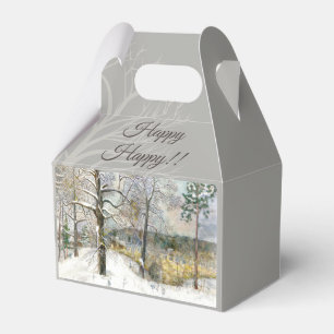 Winterbrücke Wasserfarbe Geschenkschachtel