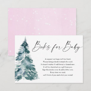 Winterbücher für Goldene Babypink-Mädchen Anforder Begleitkarte