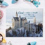 Winterburg, Psalm 46 1-2 Bibelverse Puzzle<br><div class="desc">Hinweis: Ignorieren Sie den Namen oder die Signatur für dieses Rätsel, der Teil wird nicht gedruckt, weil er versteckt wurde. Mach dir darüber keine Gedanken. Mit diesem atemberaubenden Puzzle mit Schloss Neuschwanstein, das in unberührtem Schnee liegt, können Sie in ein winterliches Wunderland eintauchen. Jedes Detail, von der Architektur des Schlosses...</div>