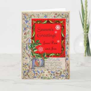 Wintercard für mittelalterliches Manuskript Karte