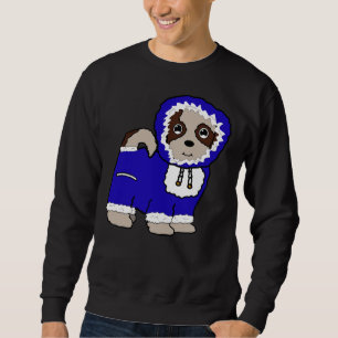 Wintercoat Shih Tzu Maltese (blau) Sweatshirt