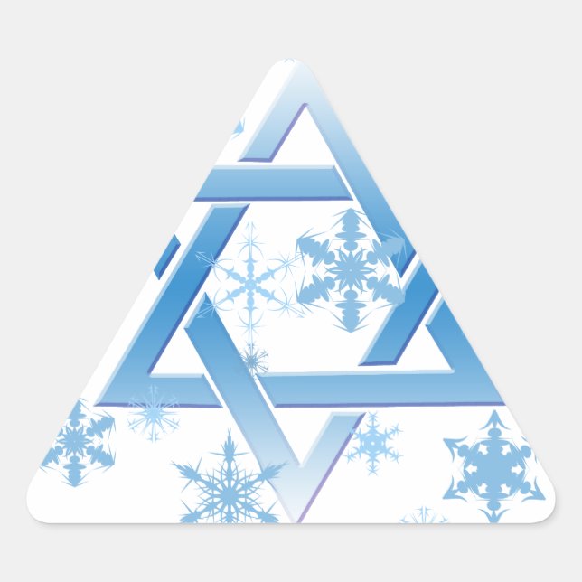Winterdavid Dreieckiger Aufkleber (Vorderseite)