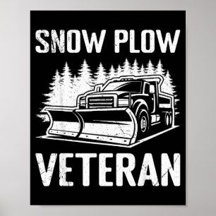 Winterdienst Schneepflug Veteran Rentner Lustiger Poster