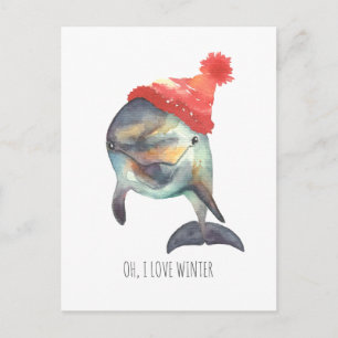 "Winterdolphin"-Postkarte Postkarte