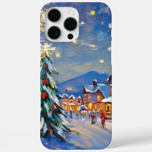 Winterdorf-Feiertag Case-Mate iPhone Hülle (Rückseite)