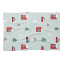 Winterdorf-Küchentuch - Weihnachtsgeschenk