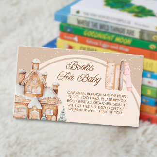 Winterdorf Lebkuchenhäuschen Bücher für Baby  Begleitkarte